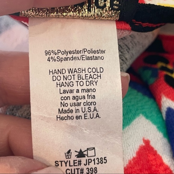 NWOT Funky RETRO Multi-Color Sleeveless Romper Size L - Picture 15 of 15